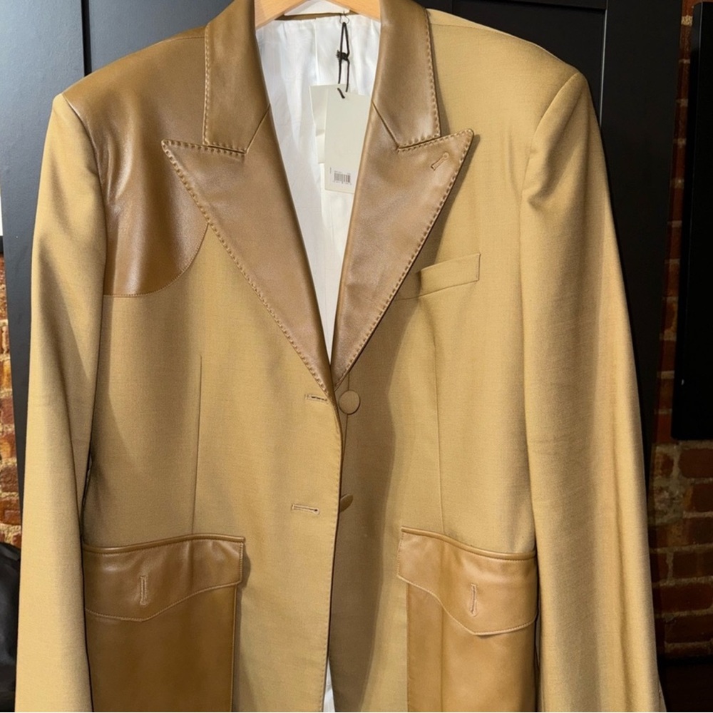 Designer Tan and Brown Blazer